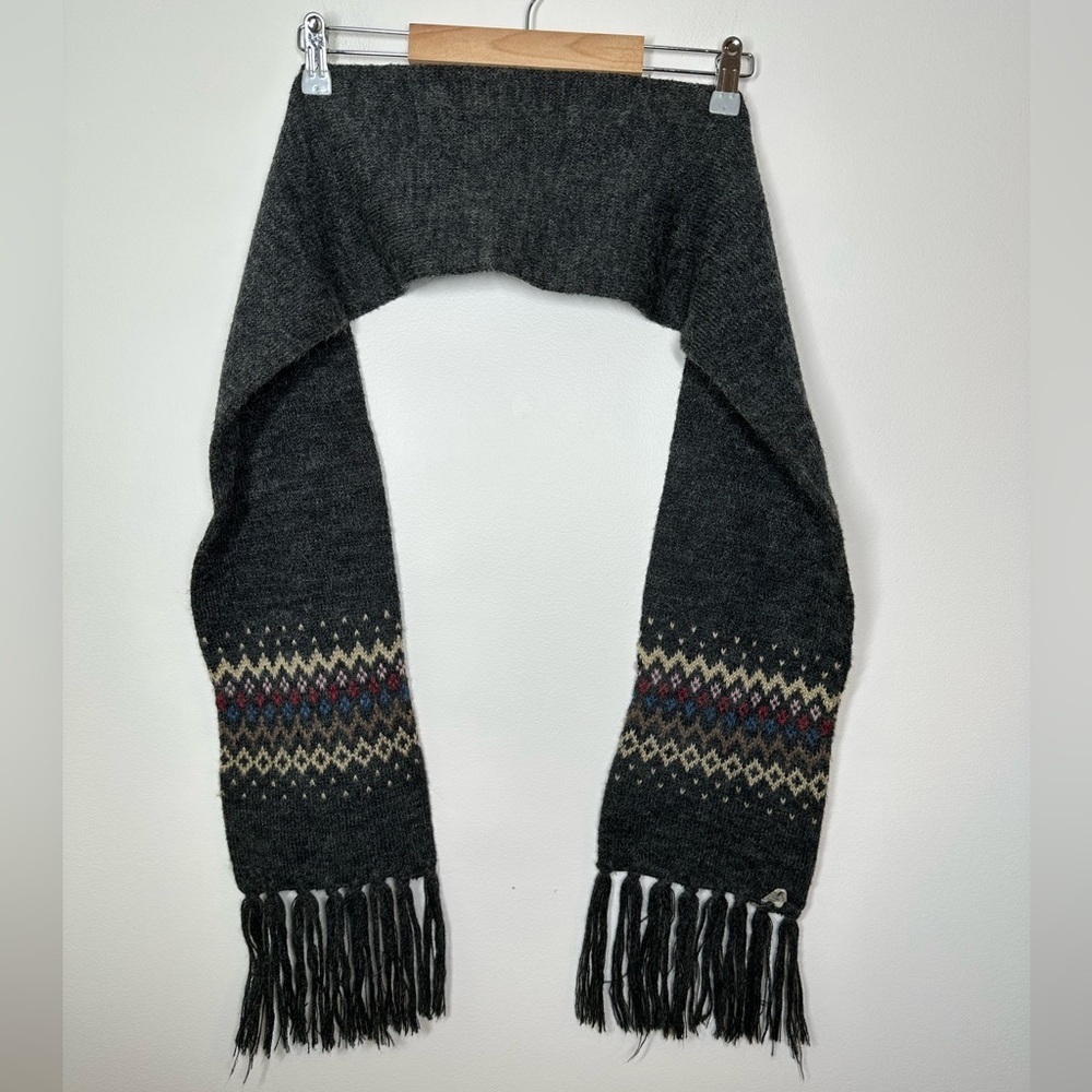 Dark Grey Pattern Winter‎ Scarf